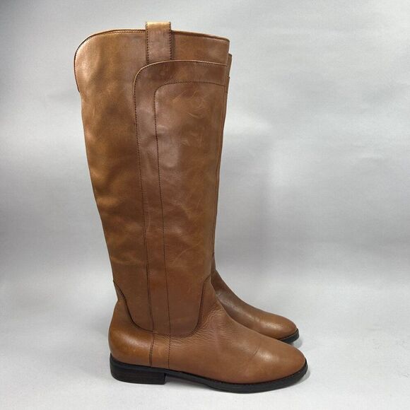 Brown Leather Knee-High Boots - Picture 1 of 15